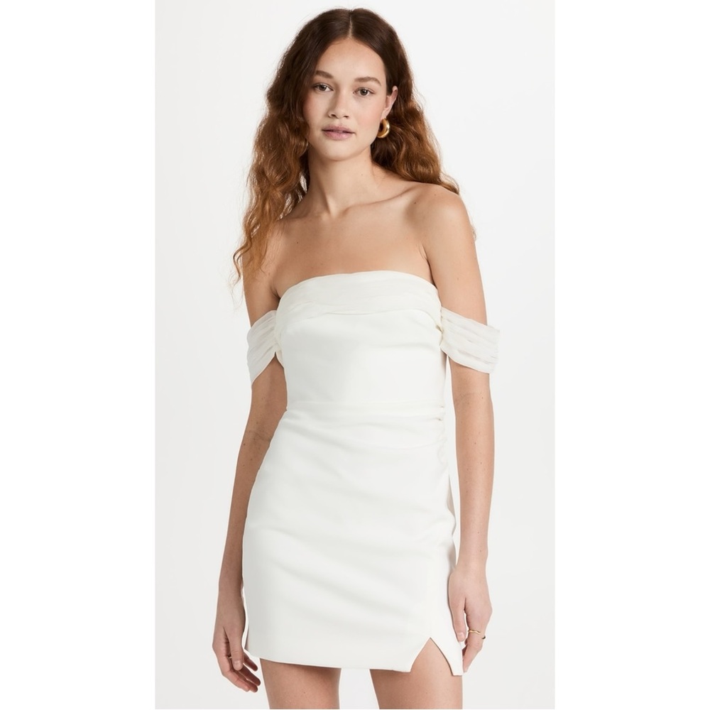 Likely Size 2 White Paz Off The Shoulder Mini Dress Bridal Bachelorette Party